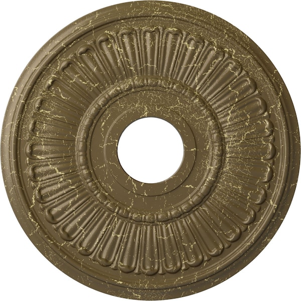 Ekena Millwork Melonie Ceiling Medallion (Canopies up to 6 3/8"), 16"OD x 3 5/8"ID x 3/4"P, Mississippi Mud Crackle CM16MLMMC - main